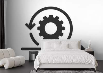 Agile icon in flat style. Flexible vector illustration on white isolated background. Arrow cycle business concept. Wall mural