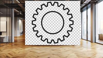 Gear vector icon in flat style. Cog wheel illustration on white isolated background. Gearwheel cogwheel business concept. Wall mural