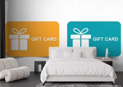 gift card. discount coupon. flat vector illustration Wall mural