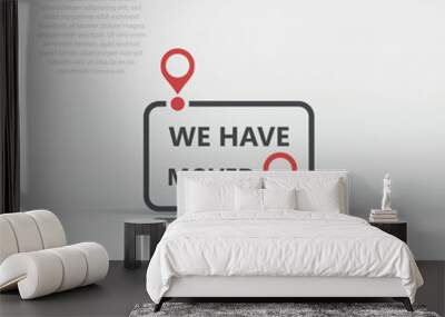 Move location icon in flat style. Pin gps vector illustration on white isolated background. Navigation business concept. Wall mural