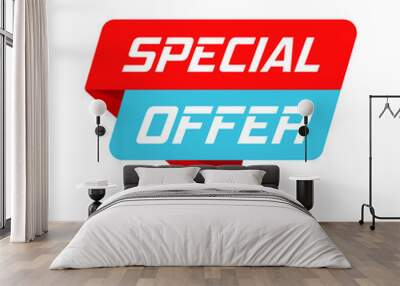 Special offer banner badge icon. Vector illustration. Business concept special offer pictogram. Wall mural