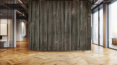 Vertical old wooden wall, fence, background texture. Wall mural