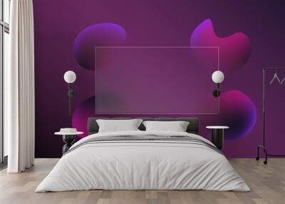 Glassmorphism style website page Wall mural