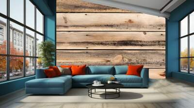 Wooden boards texture background Wall mural