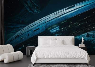 a luminously rusting asari starship brig ever image Wall mural