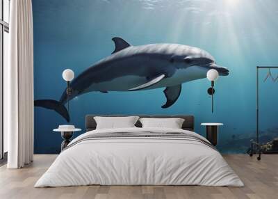 oliver the ocean oracle a wise dolphin who can predict cinematic concept art Wall mural