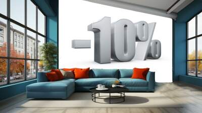 metal percent 3d render illustration Wall mural