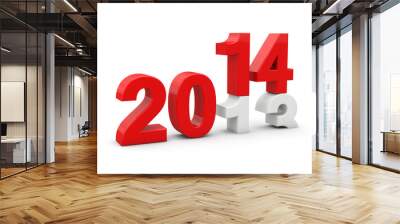 New year 2014 3d render Wall mural