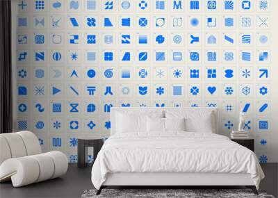 Collection of vector, modern, abstract and geometric shapes and symbols. Wall mural