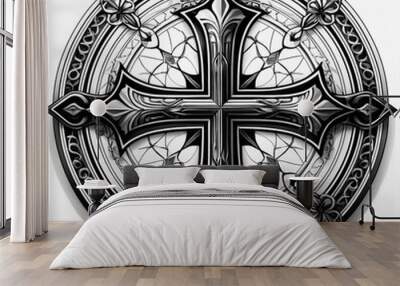 celtic cross ornament Wall mural