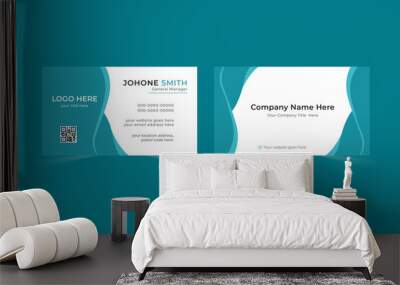 Modern new corporate template clean business card design Wall mural