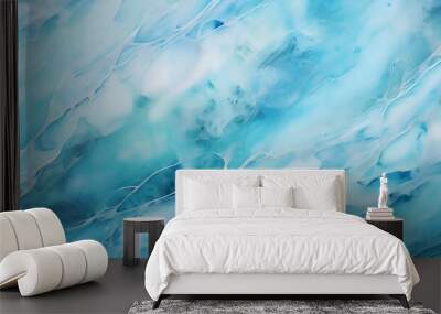 Blue geode, larimar, stone, larimar background, Larimar texture, AI generated Wall mural