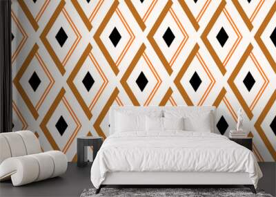 Abstract geometric rhombus pattern. Vector Illustration. Wall mural