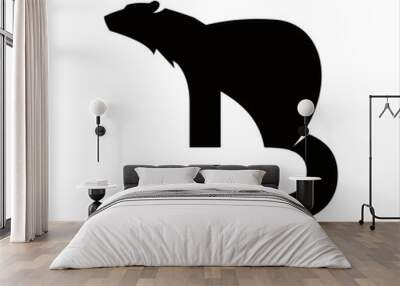 vector creative simple b bear logo Wall mural