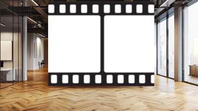 Film Strip icon in fill style. Movie Film with Film roll. Black photogram vector design can be used for mobile app and web design. Filmstrip photographer equipment isolated on transparent background. Wall mural