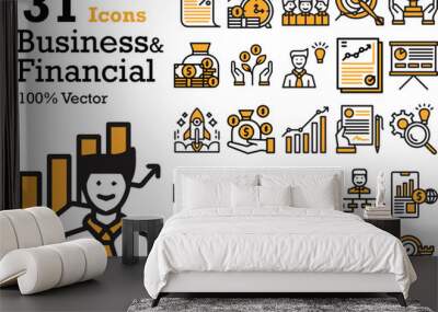 Business Concept illustrations. Mega set. Vector illustration Wall mural