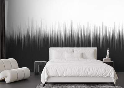 Distortion glitch background. Black . Vector abstract digital distortion effect Wall mural