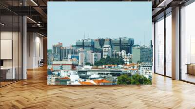 View of modern city of Lisbon. Wall mural