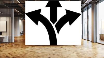 Road Traffic Direction Arrow way icon in trendy fill style. Choice, option, pathway, opportunity. location. GPS element symbol template for graphic and web design isolated on transparent background. Wall mural