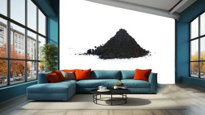 Graphite powder on white Wall mural