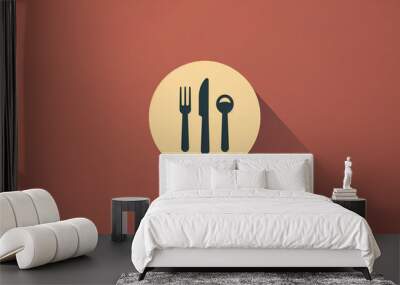 fork, knife, spoon concept Wall mural