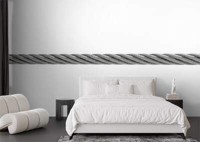 steel cable isolated on white  Wall mural