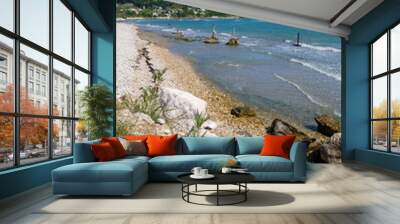 Landscape of adriatic sea, Trabocchi coast, to abruzzo, in italy. Wall mural