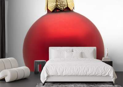 single red christmas tree ball Wall mural