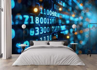 Futuristic Data Flow Wall mural