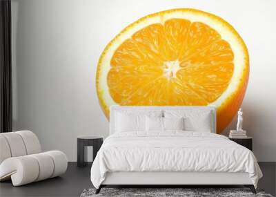 Fresh Juicy Citrus Orange Slice: A Nutritious Tropical Fruit Rich in Vitamin C Wall mural