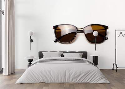 Sunglases on the white table Wall mural