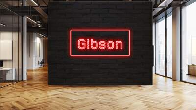 Gibson のネオン文字 Wall mural