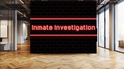 Inmate Investigation のネオン文字 Wall mural