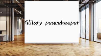 Military peacekeepers のホワイトボード風イラスト Wall mural