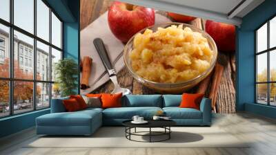 apple sauce in bowl Wall mural