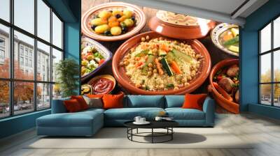 arabic food assortment Wall mural