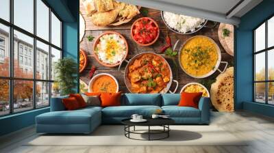 assorted indian food Wall mural