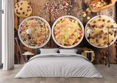 assorted raw dough cookie Wall mural