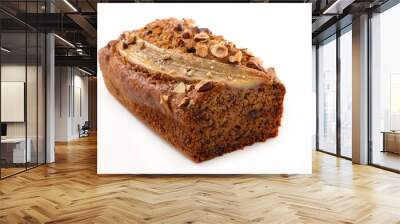 banana bread isolated on white Wall mural