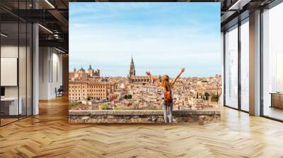 Beautiful panorama of toledo- tourism, travel,vacation in Spain Wall mural