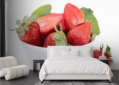 bowl of strawberry Wall mural