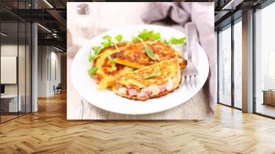 crepe with cheese and ham Wall mural