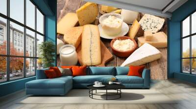 dairy product- cheese, yogurt, cream,sour cream,butter Wall mural