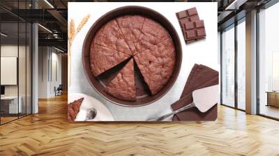 delicious chocolate pie Wall mural