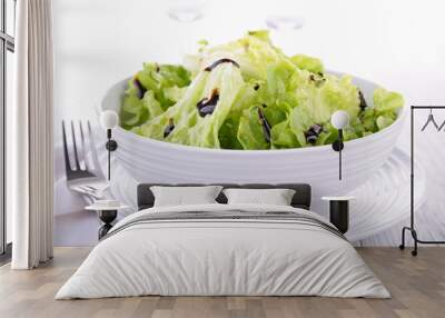 green lettuce in bowl Wall mural