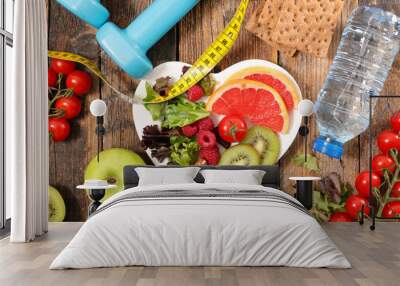 healthy eating for diet or fitness Wall mural