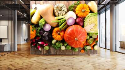 healthy food selection fruit and vegetable Wall mural