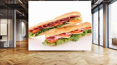 isolated sandwich Wall mural