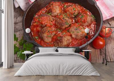 meatball beef and tomato sauce Wall mural