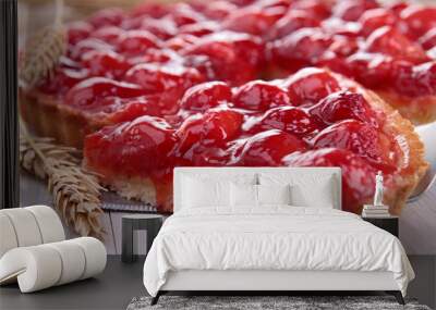 raspberry tart Wall mural